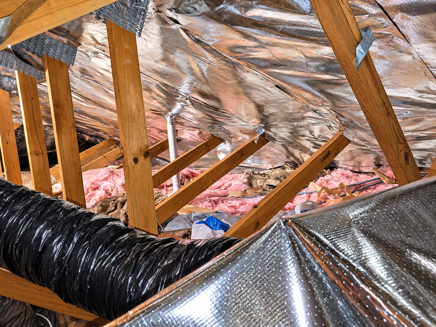 Ático con barrera radiante instalada